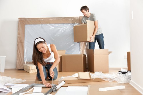 Removal team preparing a local move in Ratcliff