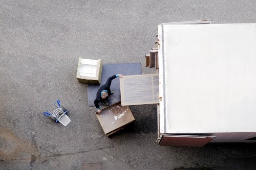 Local removals vehicle handling office furniture near Ratcliff