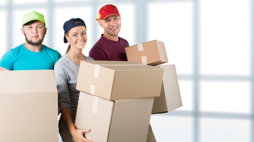 Office furniture being moved for a Ratcliff business relocation
